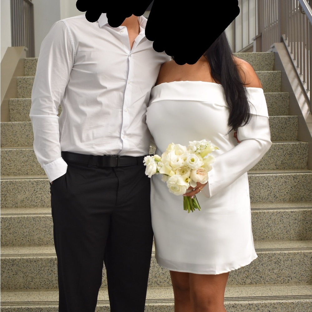 Elegant White Off-Shoulder Dress